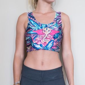 Trippy Elephant Crop Top